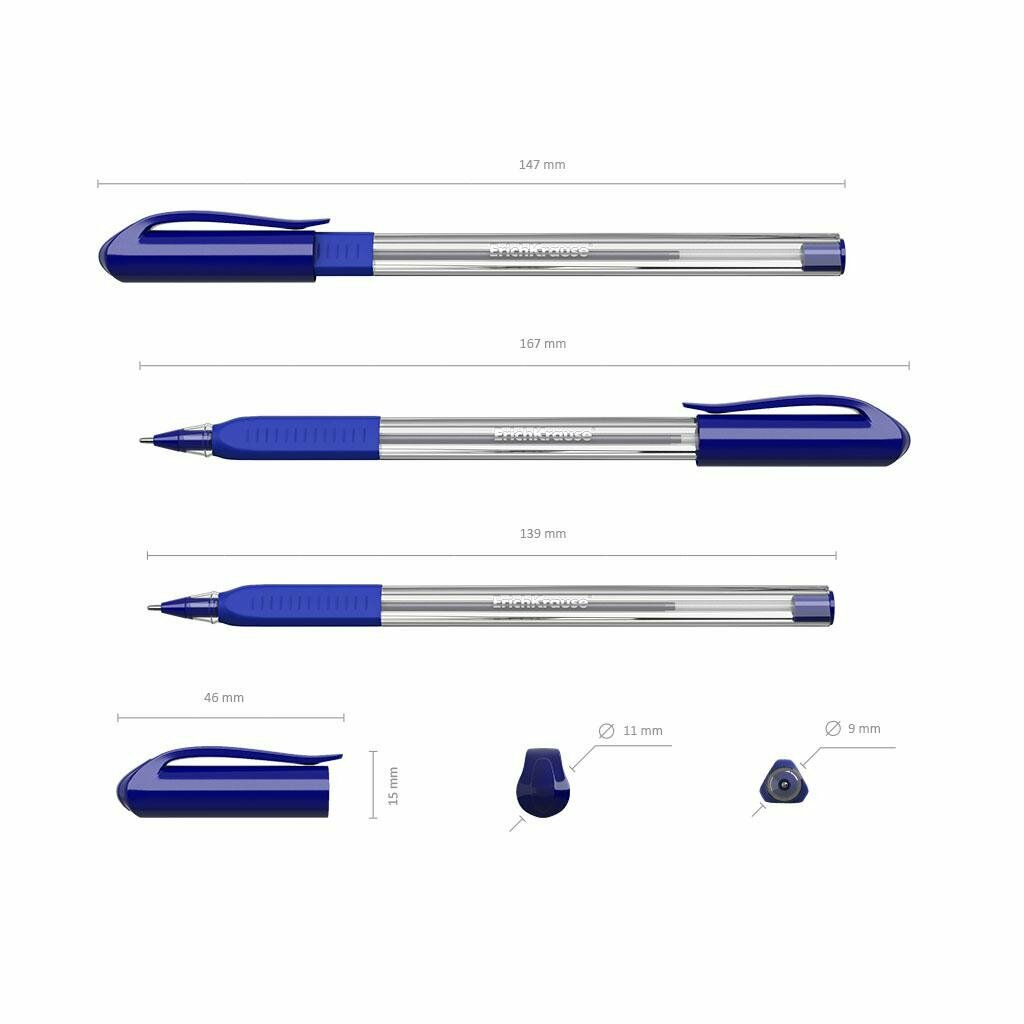 ручка шариковая Erich Krause, 0,7 мм, синяя (упаковка 12 шт) - фото №15