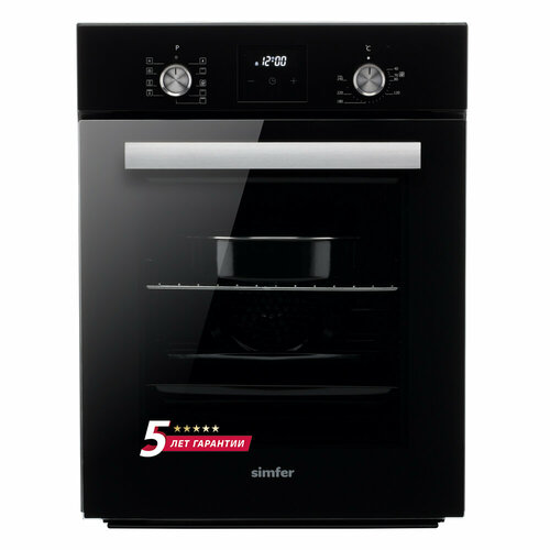 Электрический духовой шкаф Simfer B4EB59070 9 режимов работы гриль таймер турбо-конвекция черный 5729000₽