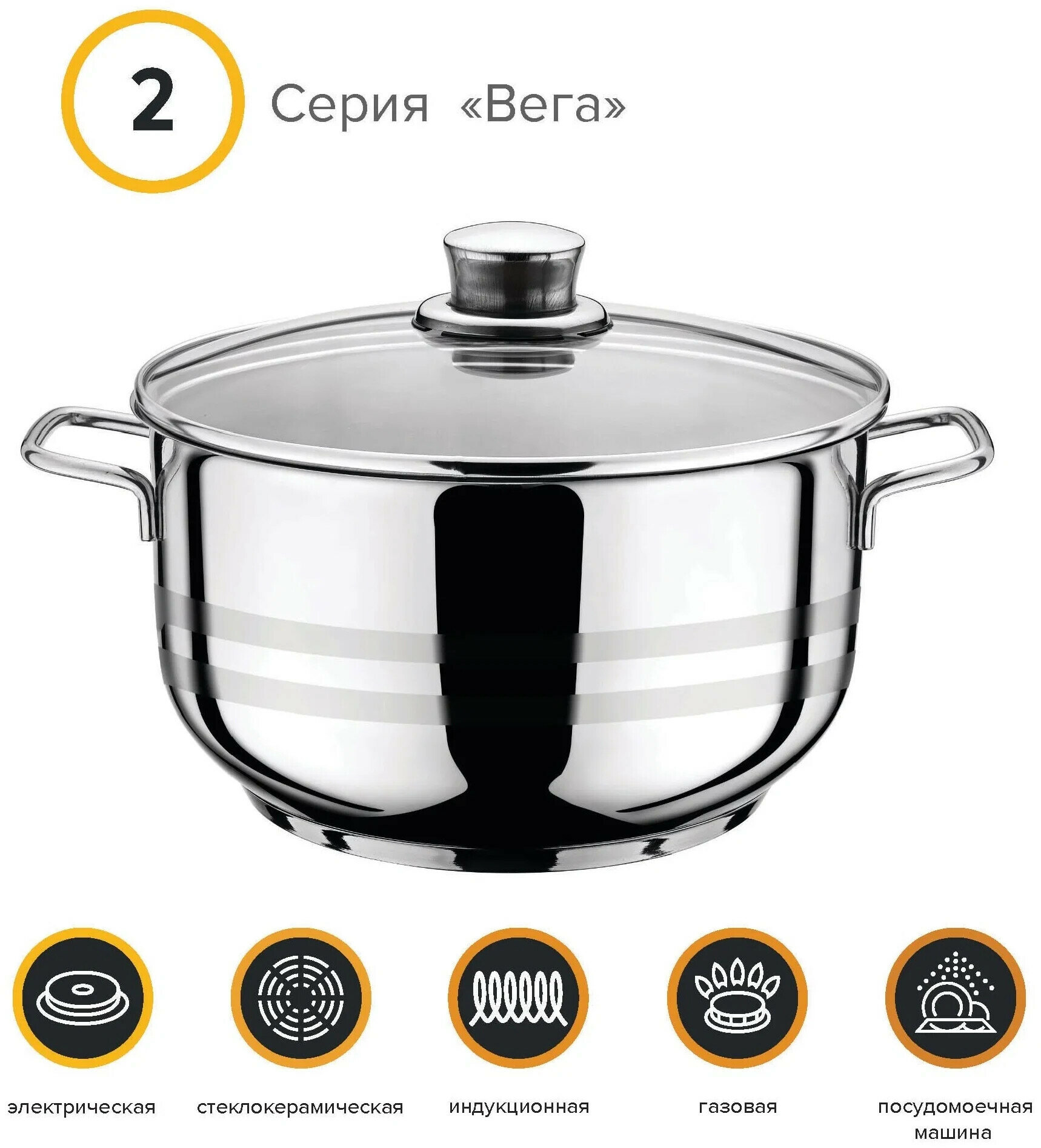 Кастрюля Катюша нержавеющая сталь 18х9,5см, 2 л - фото №6