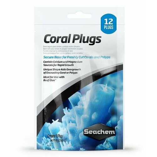 Seachem Плашки для кораллов Seachem Coral Plugs, 12 шт.