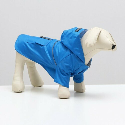 Куртка для собак КНР со светоотражающими полосами, XL, синяя, ДС 40, ОГ 56, ОШ 42 см (9078292)