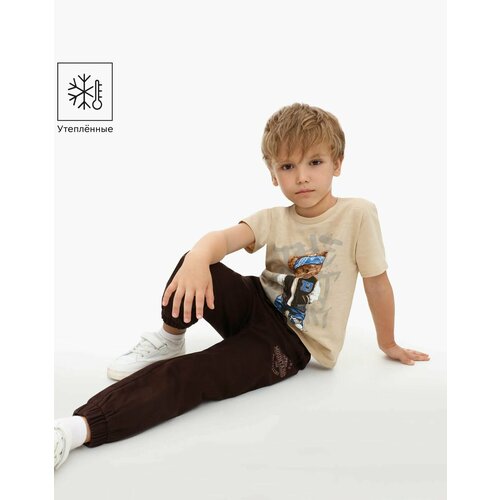 фото Брюки gloria jeans, размер 9-10л/140 (34), коричневый