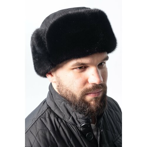 Шапка боярка Ярмарка шапок зимняя, подкладка, утепленная, размер 57, черный