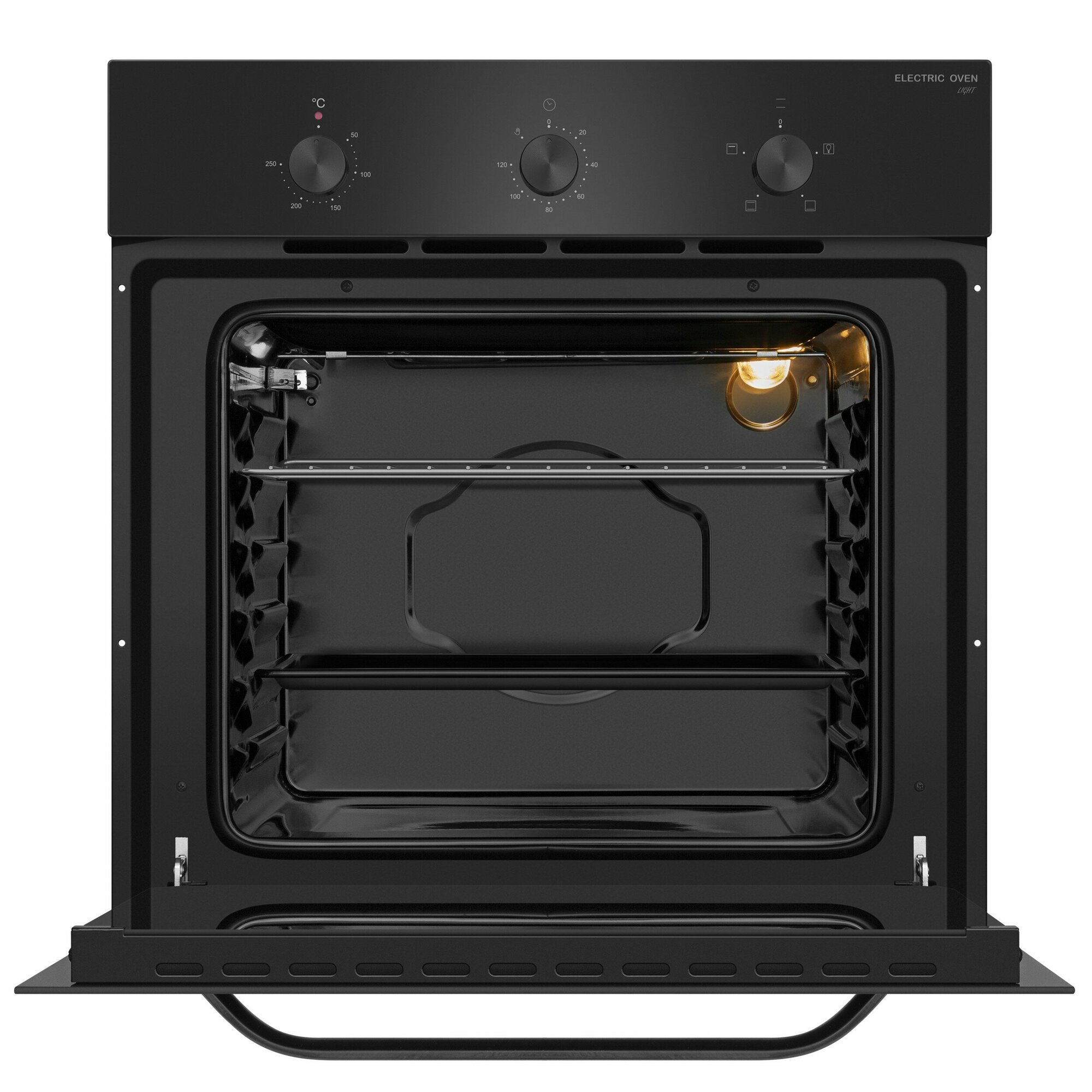 Встраиваемый электрический духовой шкаф MEFERI MEO604BK LIGHT, с грилем, черный - фотография № 9