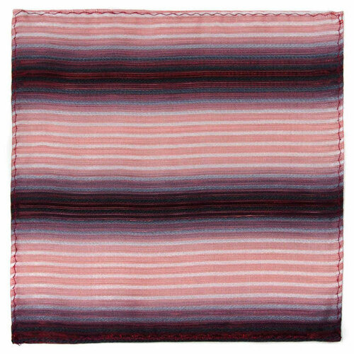 фото Нагрудный платок , в полоску, для мужчин, коралловый, бордовый not brand