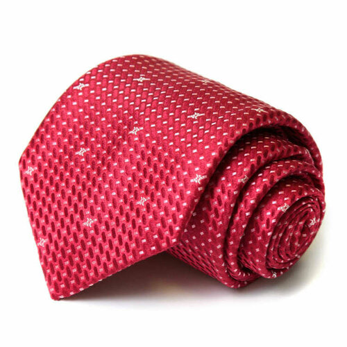 фото Галстук celine, натуральный шелк, широкий, для мужчин, красный