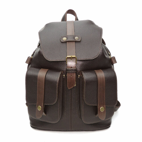 фото Рюкзак kalinovskaya, фактура зернистая, коричневый