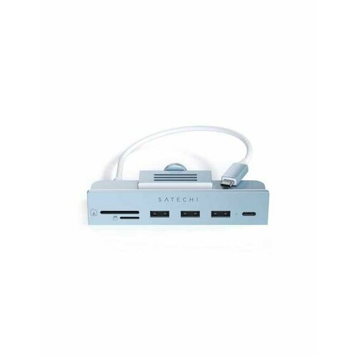 USB-C-концентратор Satechi Aluminum USB-C Clamp Hub для 24 iMac синий usb c концентратор satechi aluminum usb c clamp hub для 24 imac silver цвет серый космос
