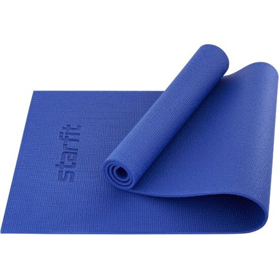 Коврик для йоги и фитнеса Starfit FM-301 NBR, 1,2 см, 183x61 см, темно-синий
