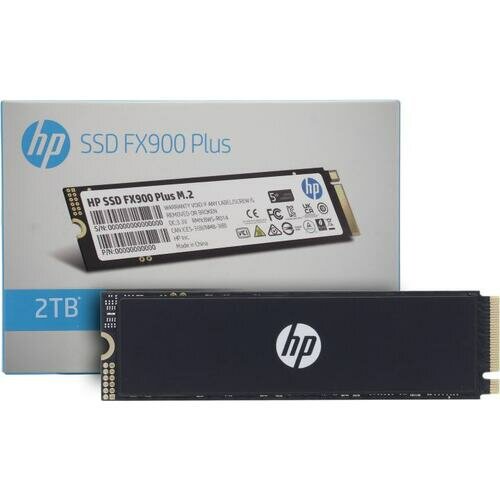 Накопитель HP FX900 Plus Series 7F618AA#ABB SSD, M.2, 2.0Tb, PCI-E 4.0 x4, чтение: 7100 Мб/сек, запись: 6300 Мб/сек, 3D NAND, 1200 TBW