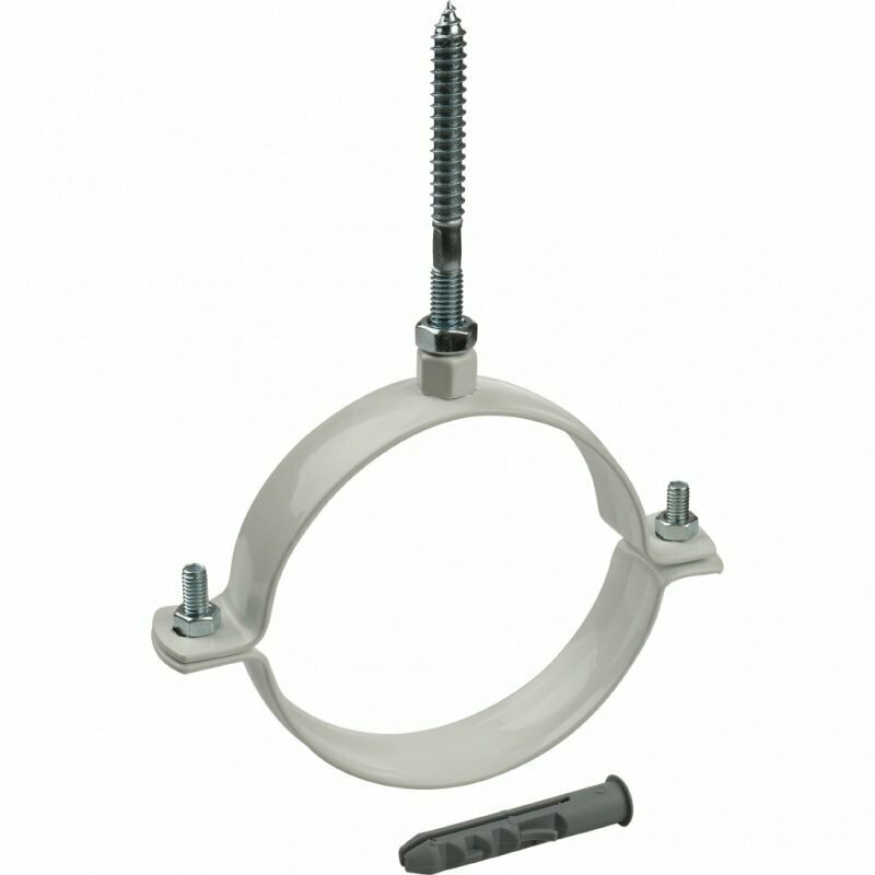 Хомут D=100 мм с набором крепежа к стене для коаксиального дымохода ROMMER