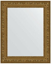 Зеркало настенное EVOFORM в багетной раме виньетка состаренное золото, 40х50 см, для гостиной, прихожей, кабинета, спальни и ванной комнаты, BY 3007