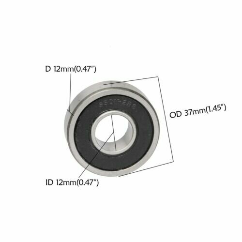 6301rs подшипник φ 4 шт 12 37 12 мм глубокий желоб 6301 2rs шарикоподшипники 6301rz 180301 rz rs 6301 2rs emq качество Подшипник 6301 2RS UKS (12х37х12) закрытый