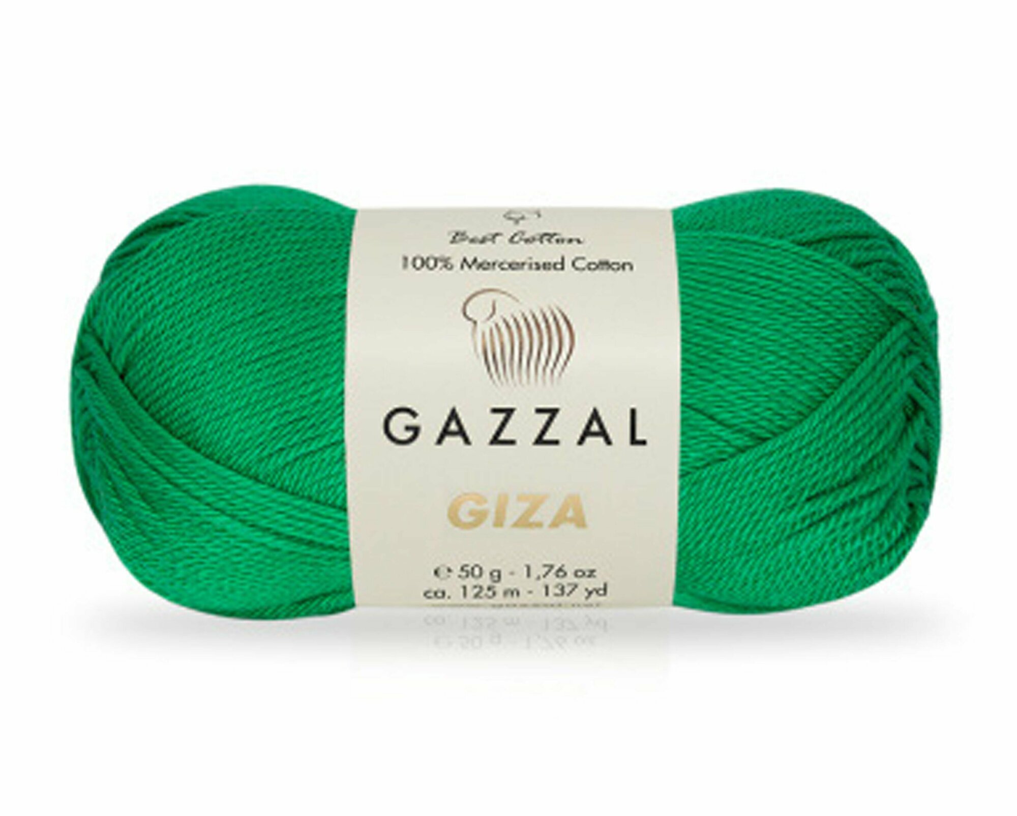 Пряжа Gazzal Giza 100% мерсеризованный хлопок, 50гр, 125м, цвет 2460