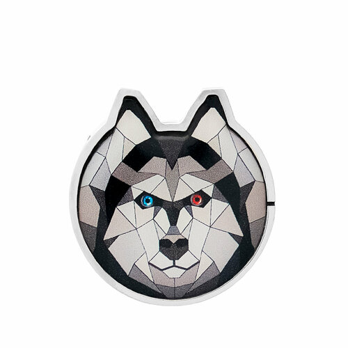 Платежный бегунок на браслет 15мм из полимера Artpayments с функцией Tinkoff Pay, Хаски / платежный nfc серебряный брелок для удобной оплаты