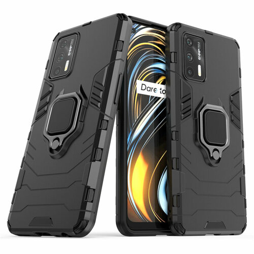 Чехол-бампер MyPads для Realme GT / Realme GT Neo2T противоударный усиленный ударопрочный черный