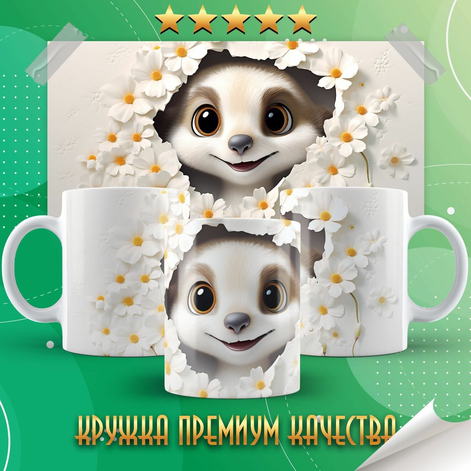 Кружка "Забавные зверята африки" PrintMania 330мл