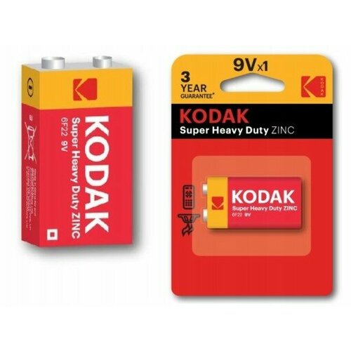 батарейка camelion 6f22 bp1g 6f22 крона 9 в 190 ма ч 1 шт в упаковке 1672 Батарейка KODAK крона 9 V 6F22 1 шт.