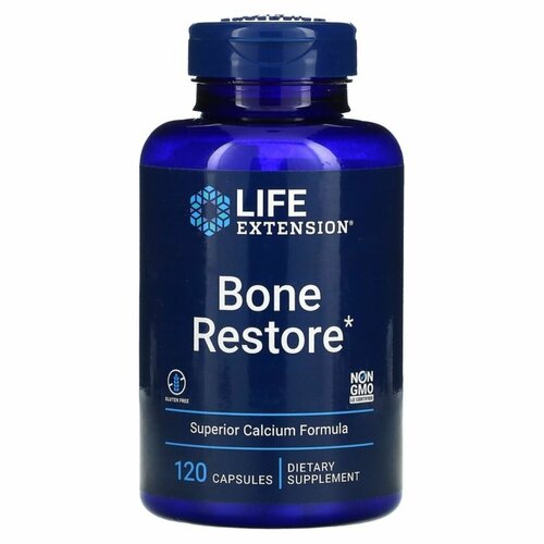 Life Extension Bone Restore, Восстановление костей 120 капсул life extension bone restore 120 капсул