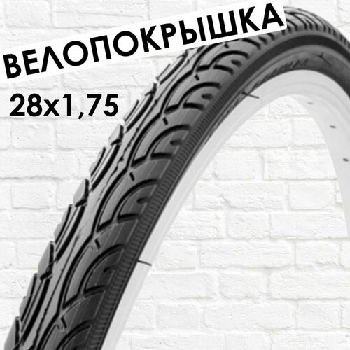 фото Велопокрышка дорожная 28 x 1.75 (47-622) полуслик kms