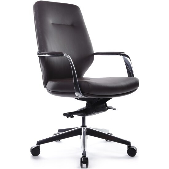 Кресло руководителя Riva Design В1711 Тёмно-коричневый (3072) натуральная кожа 68*68*102-108