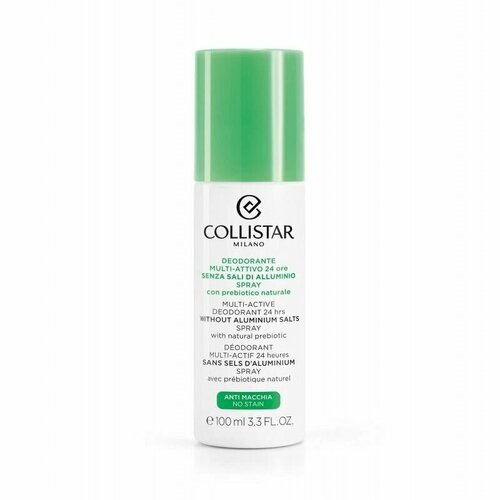 фото Collistar - multi-active deodorant 24 no aluminiumsalze дезодорант-спрей мультиактивный 24 часа без солей алюминия 100мл
