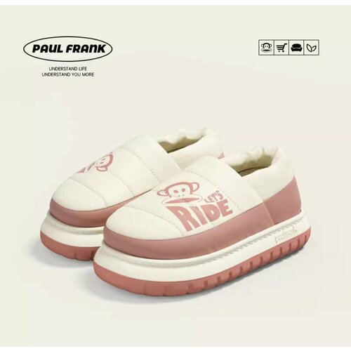 фото Слипоны paul frank, размер 36/37, белый, розовый