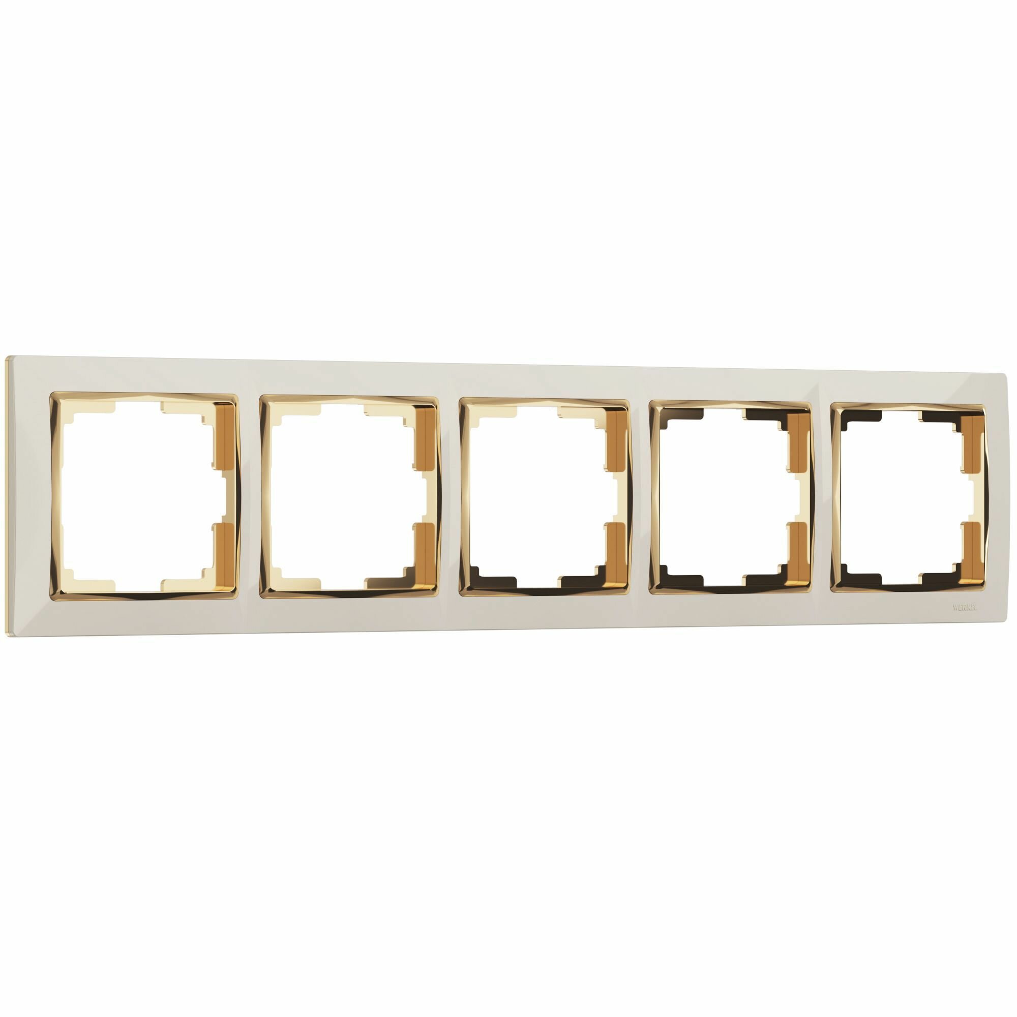 Werkel Snabb WL03-Frame-05-ivory-GD /W0051932 (слоновая кость, золото) Рамка на 5 постов