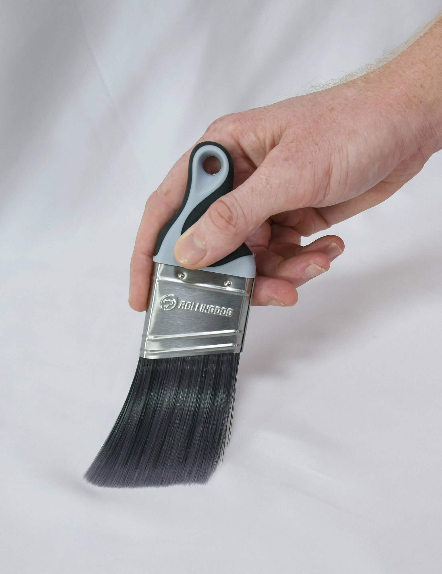фото Плоская малярная кисть с короткой ручкой ROLLINGDOG DETAIL PRO 50 мм, угловой срез