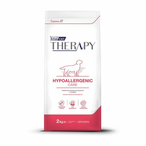 Сухой корм для собак всех возрастов Vitalcan Therapy Canine Hypoallergenic Care, при аллергии, для кожи и шерсти, лечебный, 2 кг