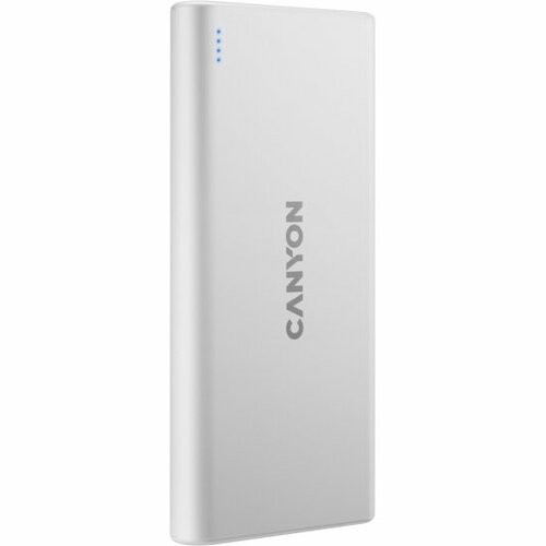 Внешний аккумулятор CANYON с дополнительный входом Lightning PB-108 10000 мАч 2USB-A 5В21А белый 292600₽