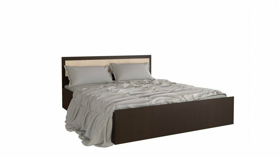 Двуспальная кровать Фиеста 1,4м (Дуб беленый, венге)