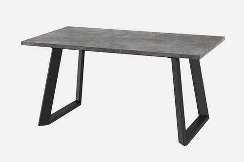 Изображение товара Стол раздвижной Hoff Loft, 160(205)х75х90 см, цвет дымчатая керамика, чёрный