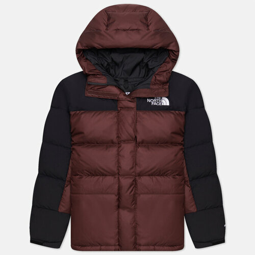 Пуховик The North Face, силуэт прямой, капюшон, подкладка, карманы, размер xl, коричневый