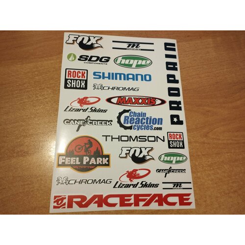 Наклейки логотипы брендов для велосипеда 22 матовый, авто и интерьера, MTB Stickers