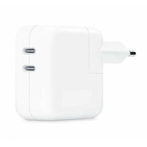 Зарядка блок питания (сетевой адаптер) для для iPhone, Ipad, Macbook Type-C 35W Dual (2 USB-C) шлейф для apple ipad air apple ipad 9 7 2017 apple ipad 9 7 2018 на системный разъем белый