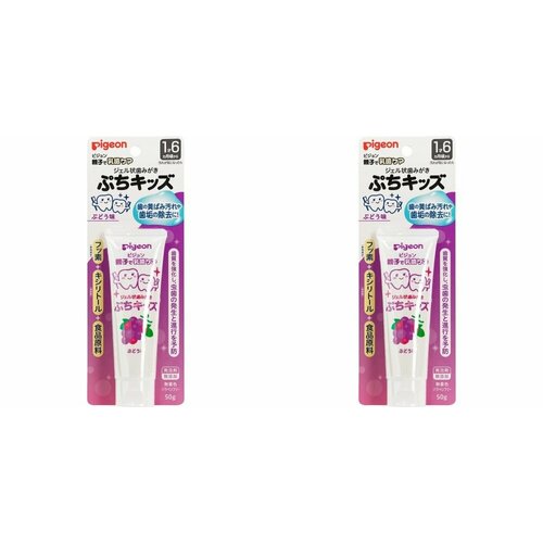 Pigeon Зубной гель с ароматом винограда с 15 лет 50 г 2 шт 1458₽