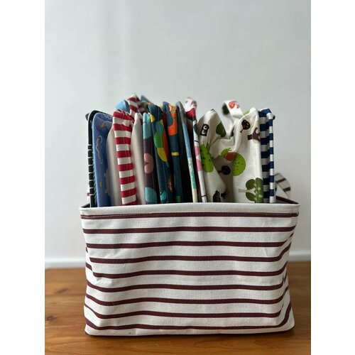 Корзина для хранения из плотной ткани в полоску Sea Home