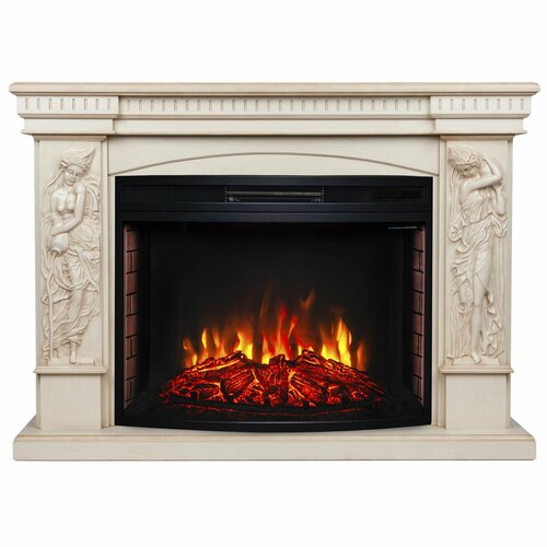 каминокомплект realflame diva wt firespace 33 s ir Электрокамин RealFlame DIVA 33 WT-619B с очагом Firespace 33