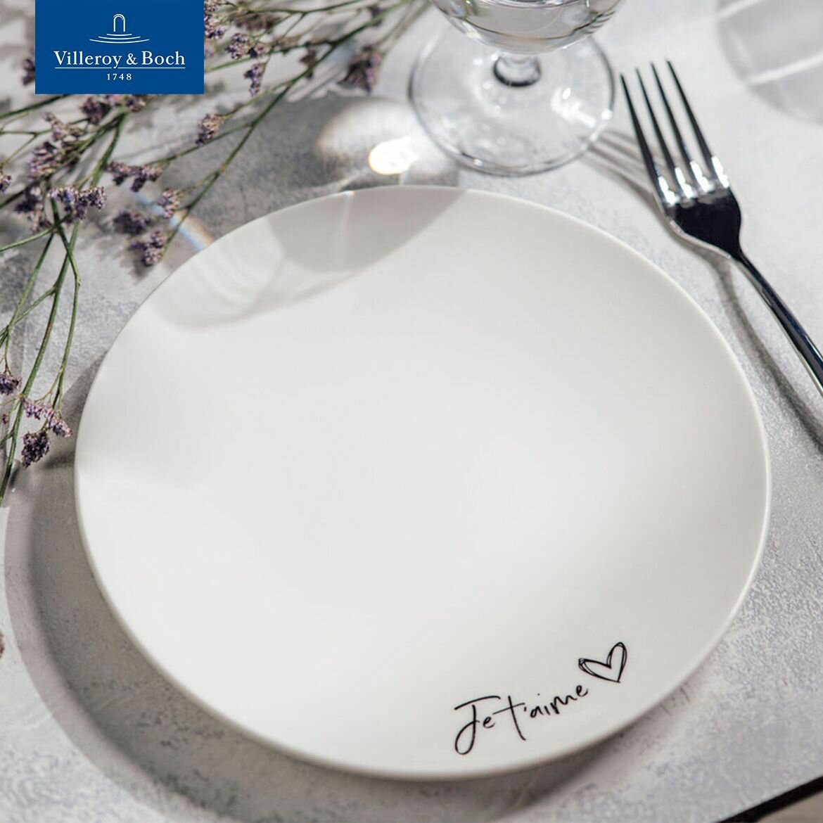 Тарелка для завтрака 21 см, Je t'aime/Я люблю тебя, Villeroy & Boch, Премиум-Фарфор