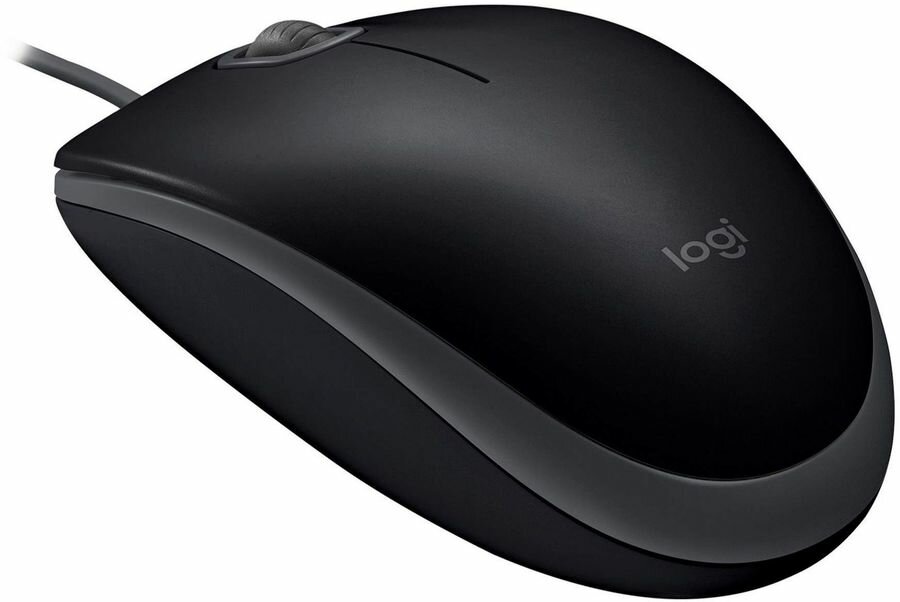 Мышь Logitech B110 Silent, оптическая, проводная, USB, черный [910-005508]