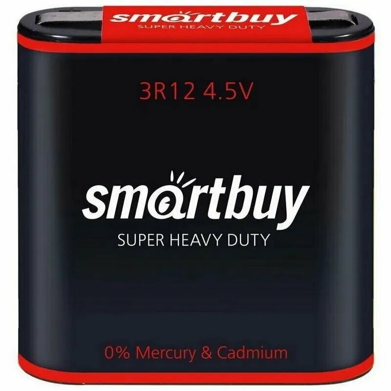 Батарейка "квадрат" SmartBuy SBBZ-3R12-1S, солевая 4.5V