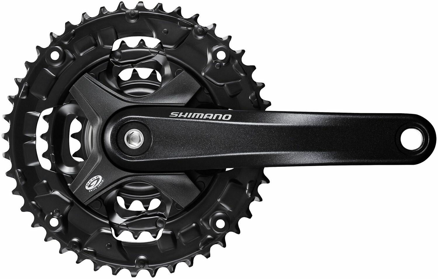 Система шатунов Shimano Altus M351, 175 мм, квадрат, 44/32/22, 9 ск. (Система Shimano Altus, M351, 175мм, Кв, 44/32/22,)