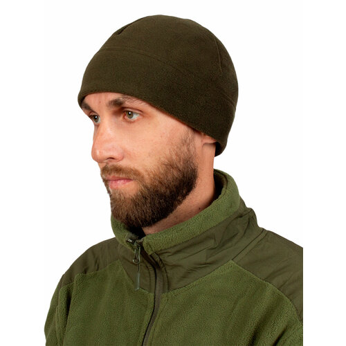 фото Шапка бини kamukamu флисовая шапка tactical fleece, цвет олива (olive), размер onesize, зеленый