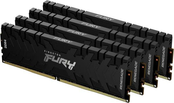 Оперативная память для компьютера 32Gb (4x8Gb) PC4-21300 2666MHz DDR4 DIMM CL13 Kingston Fury Renegade KF426C13RBK4/32