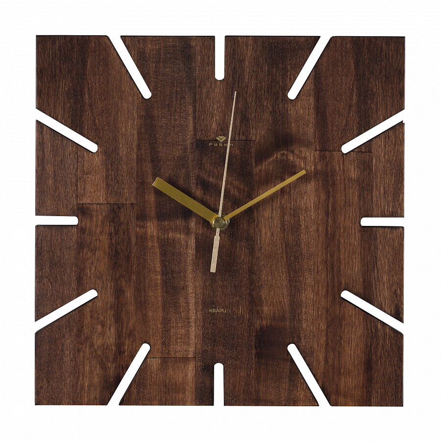 Часы настенные Рубин 2627-001 интерьерные из дерева 27 См Квадрат