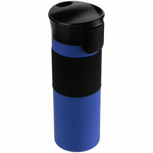Термостакан Tralee XL, синий, высота 22,3 см; диаметр 7,3 см; упаковка: 8,5х8,5х22,5 см, нержавеющая сталь; покрытие софт-тач