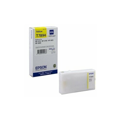 Картридж EPSON T7894 желтый экстраповышенной емкости для WF-5110DW/5620DWF 4 compatible epson 34xl t3471 t3472 t3473 t3474 ink cartridge for workforce pro wf 3720dwf wf 3725dwf printer