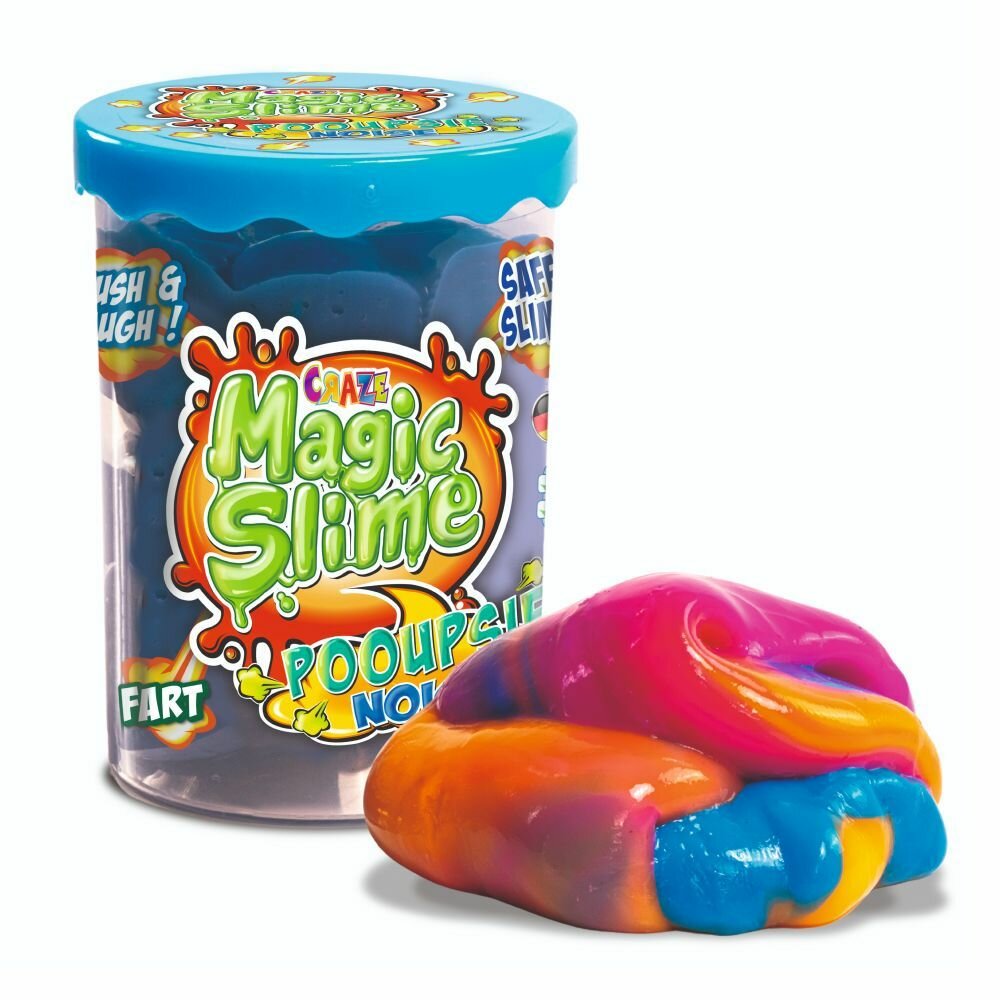 Слайм CRAZE Magic Slime со звуком, оранжево-сине-фиолетовый, 100 г