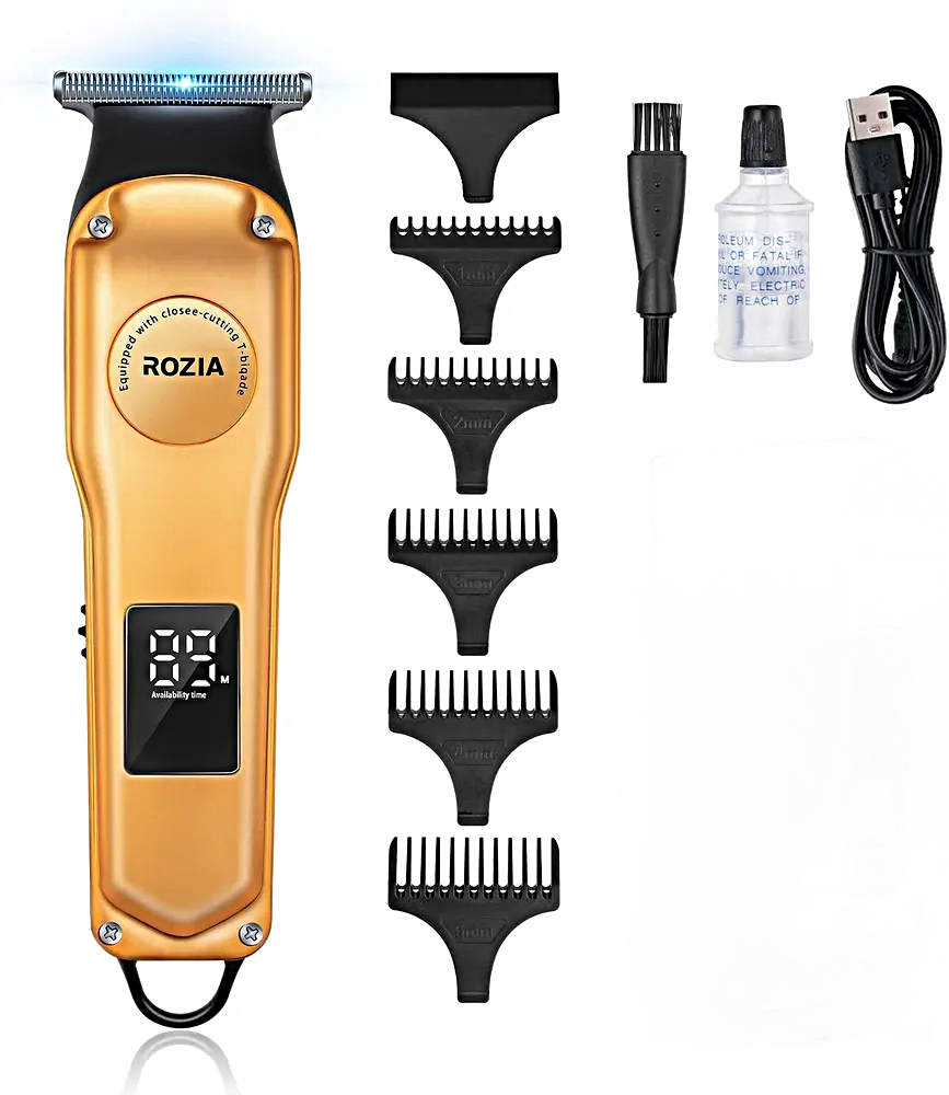 Машинка для стрижки волос HQ-281, Профессиональный триммер для стрижки волос, для бороды, усов, Золотистый